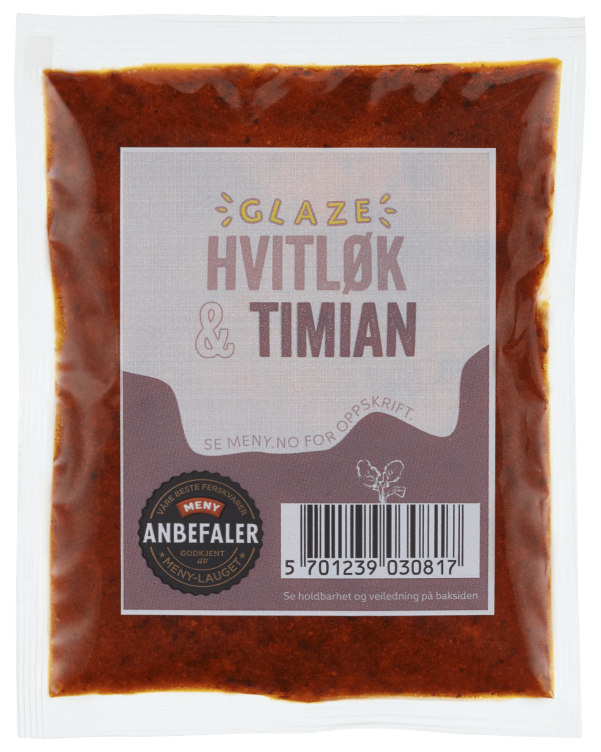 Hvitløk&Timian Glaze 50g Meny