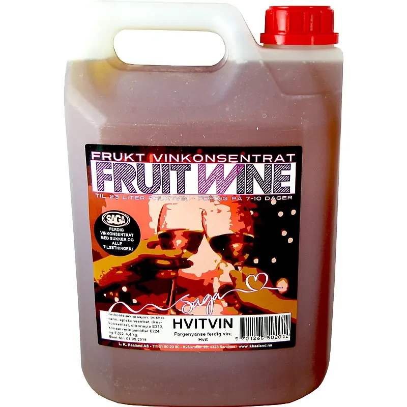 Fruktvin Hvit m/sukker Saga