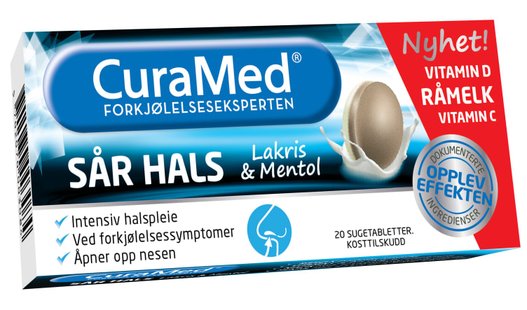 Curamed Sår Hals Lakris&Mentol 20stk