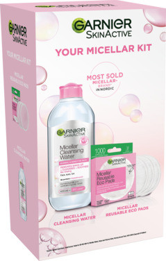 Garnier Skin Activ Micellar Water+eco Pads Julegave