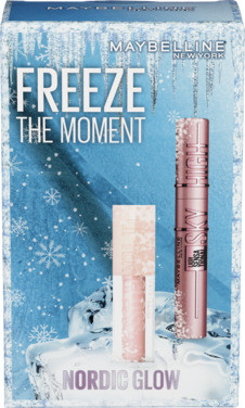 Maybelline Lash Sensational Sky High Mascara - Black + Lifter Lip Gloss - 02 Ice Julegave
