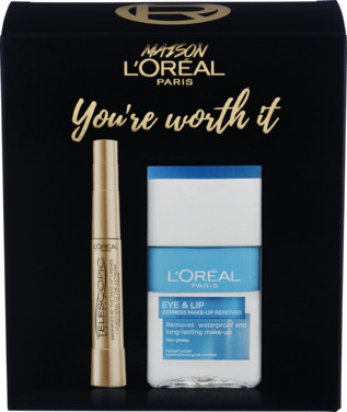 Loreal Paris Telescopic Mascara Sort + Eye & Lip Express Makeup Remover Julegave