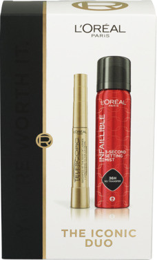 L'Oréal Paris Telescopic Mascara Black + Infaillible 3-Second Setting Mist Julegave