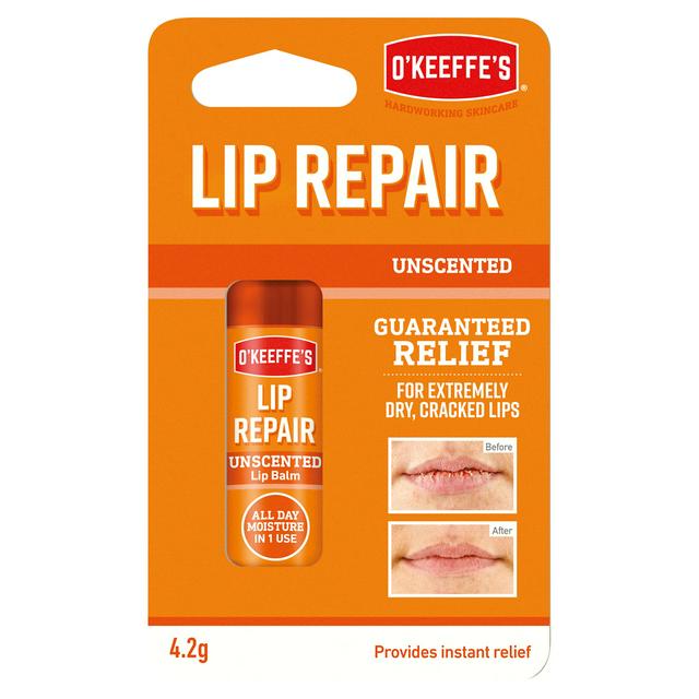 O'Keeffe's Lip Repair Unscented Lip Balm 4.2g