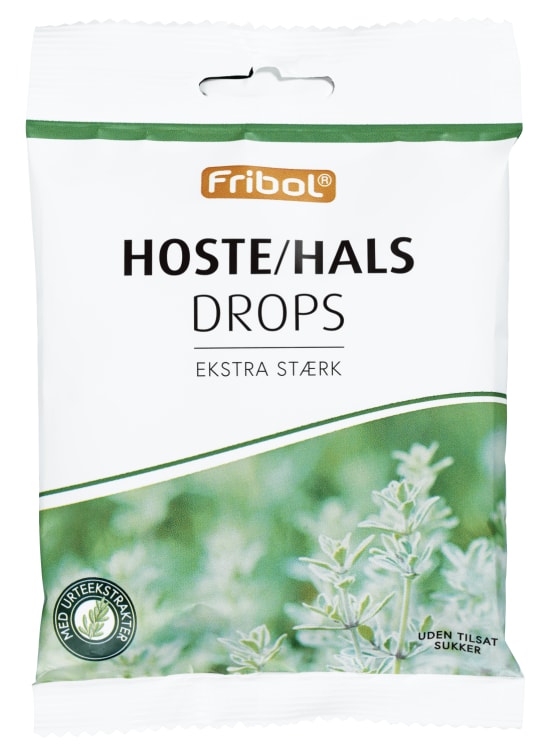 Fribol Hoste/Hals Drops Sterke Sukkerfri 40g