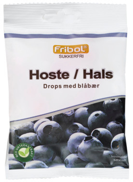 Fribol Hoste/hals Sukkerfri Blåbær