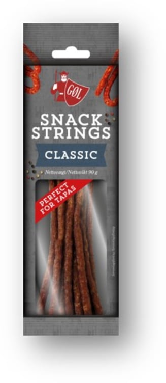 Salami Snacks Klassisk Strings 90g Gøl