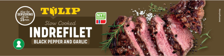 Indrefilet Black Pepper&Garlic 500g Tulip