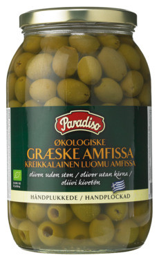 Oliven Grønne Økologiske u.Stein 2x1,85kg Paradi Paradiso