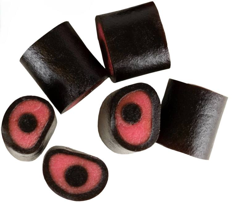 Lakrisruller Bringebær 3kg løsvekt Snop