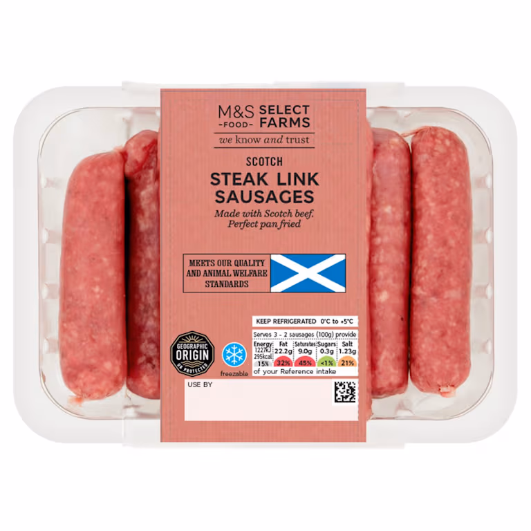 M&S Scotch Steak Link Sausages