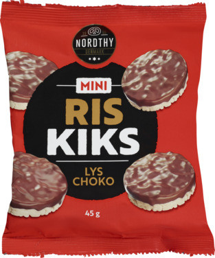 Nordthy Mini Riskiks Lys Choko 45g