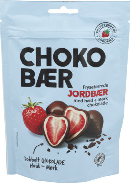 Nordthy Rainforest Alliance Chokobær Jordbær Mørk Chokolade og Hvid Chokolade 90g