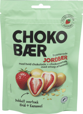 Nordthy Fairtrade Cacao Chokobær Jordbær Karamel og Hvid Chokolade 90g