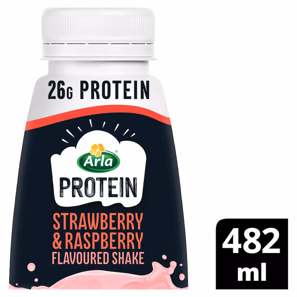 Arla Protein Strawberry and Raspberry Flavoured Milk Shake 482ml