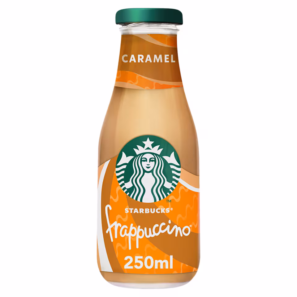Starbucks Frappuccino Caramel Flavoured Milk Iced Coffee No Added Sugar* 250ml