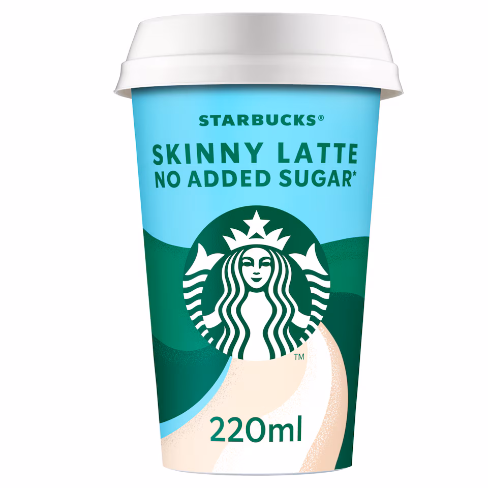 Starbucks Skinny Latte No Added Sugar Iced Coffee 220ml