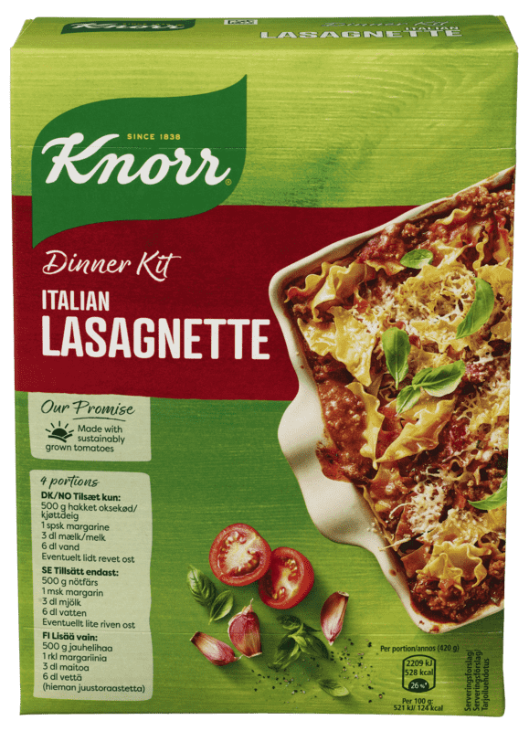 Knorr Lasagnette Mealkit 262g