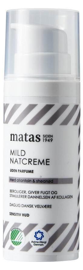 Matas Striber Mild Night Creme For Senstive Skin Fragrance Free 50 ml