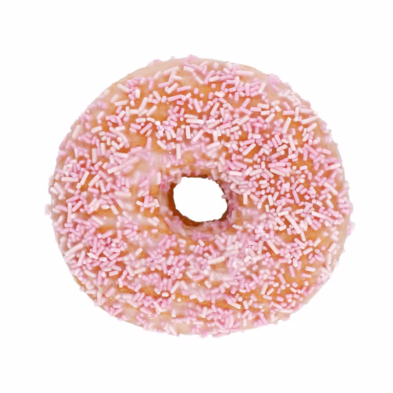 M&S Strawberry Flavour Iced Ring Doughnut