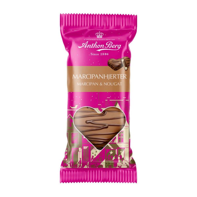 Marsipanhjerte Nougat 84g Anthon Berg