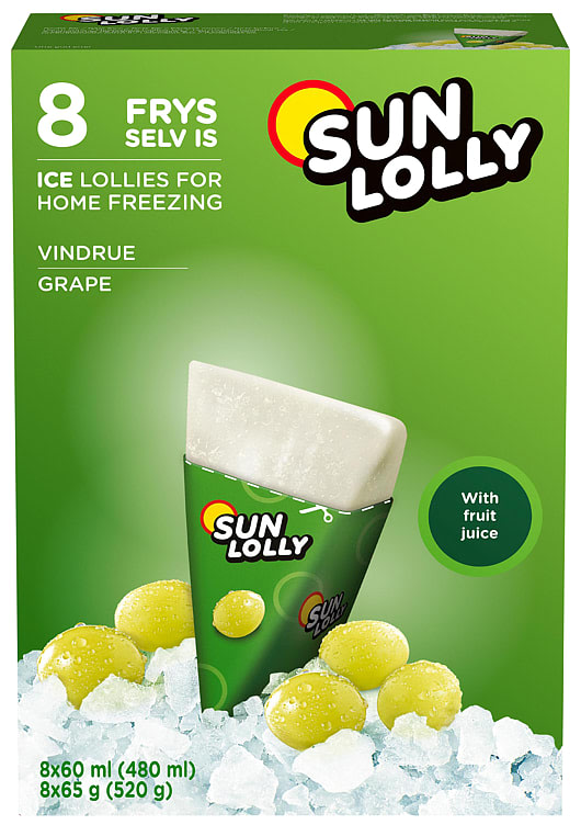 Sun Lolly Grape 8stk