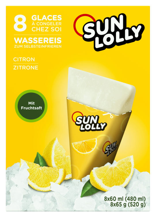 Sun Lolly Lemon 8stk