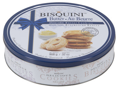 White Line Bisquini Butter Cookies