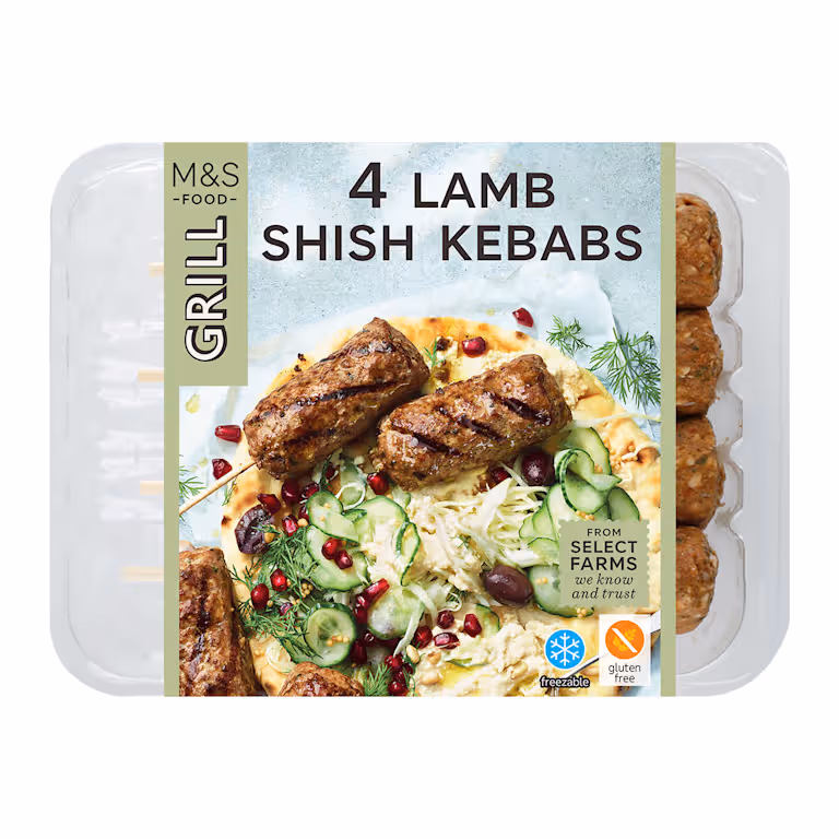 M&S 4 Lamb Shish Kebabs