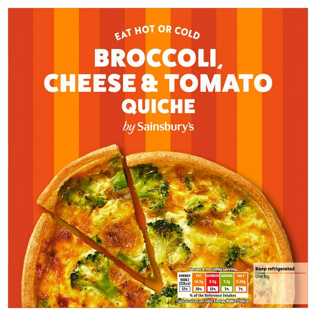 Sainsbury's Broccoli, Tomato & Cheese Quiche 400g