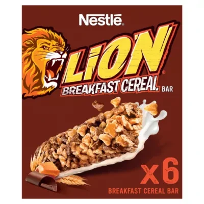 Nestlé Lion Chocolate and Caramel Breakfast Cereal Bars Multipack 6 x 25g 150g