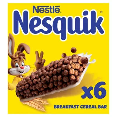 Nesquik Nestlé  Chocolate Breakfast Cereal Bars Multipack 6 x 25g (150g)