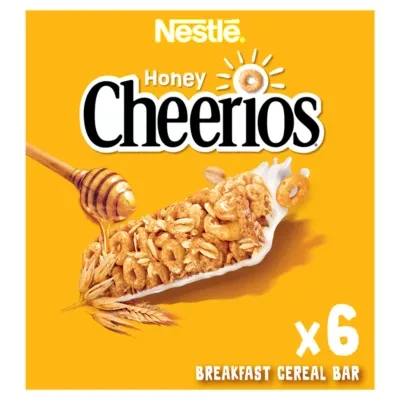 Nestle Cheerios Honey Breakfast Cereal Bars 6x22g
