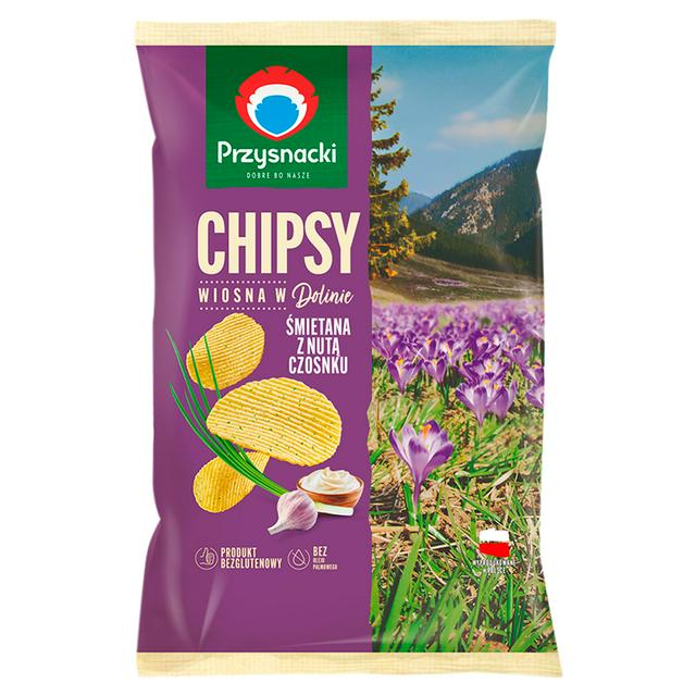 Przysnacki 130g Chipsy Cream & Garlic Flavored Chips