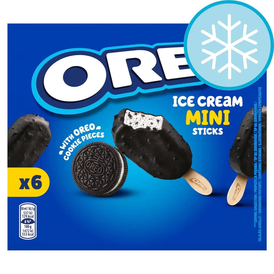 Oreo Vanilla Ice Cream Mini Sticks 6x50ml