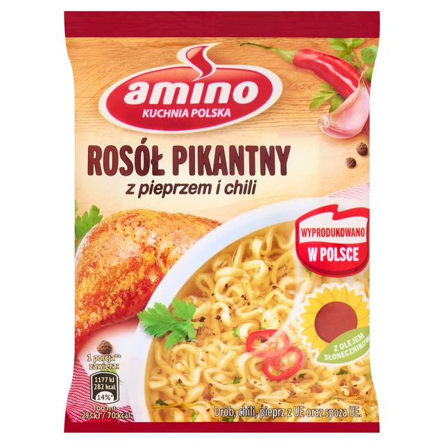 Amino Spicy Chicken Instant Noodle Soup with Chilli & Black Pepper 58g