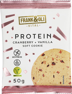 Frank&oli Protein Cookies Cranberry& Vanilla Gl.fri