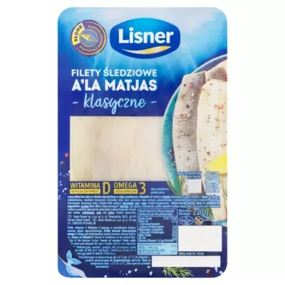 Lisner Salted Herring Skinless Fillets in Rapeseed Oil 220g