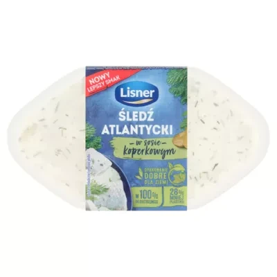 Lisner Marinated, Sliced Herring Skinless Fillets in Dill Sauce 280g
