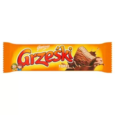 Goplana Grzeski Milk Chocolate-Coated Wafer Bar with Toffee Flavoured Cream 36g