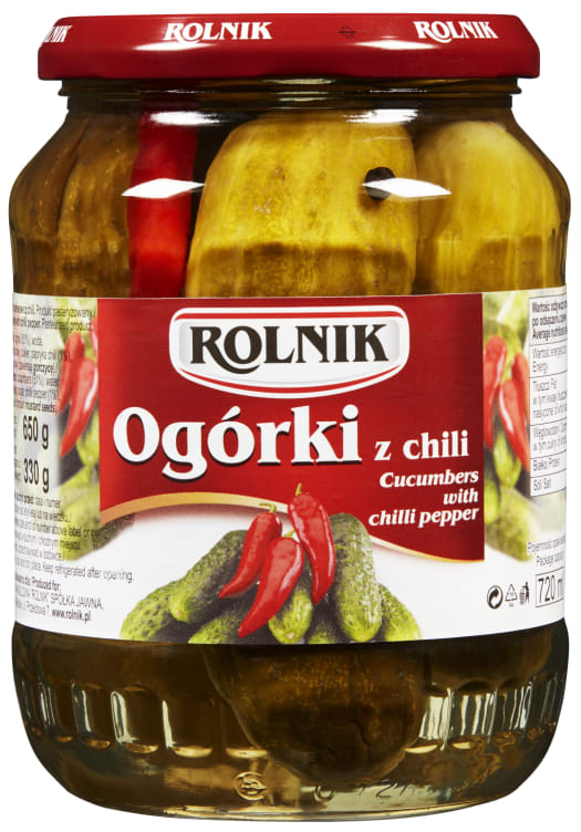 Agurker Hele m/Chilli 650g Rolnik