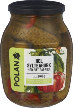 Polan Hel Sylteagurk med Søt Paprika 840g