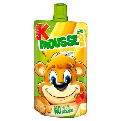 Kubus Banana, Apple Mousse 100g