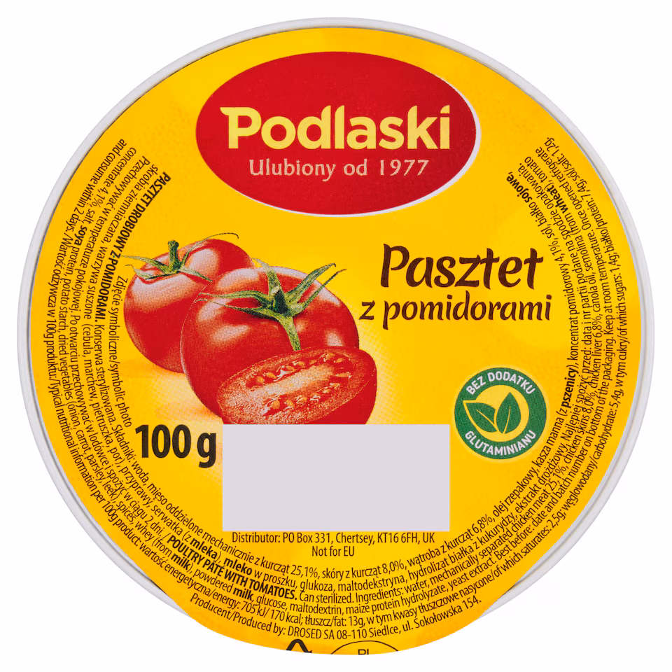 Podlaski Chicken Pate & Tomatoes 100g