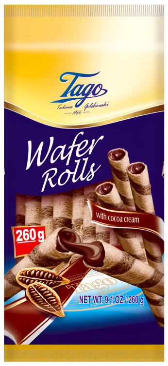 Vaffelrull m/Sjokolade 260g Tago