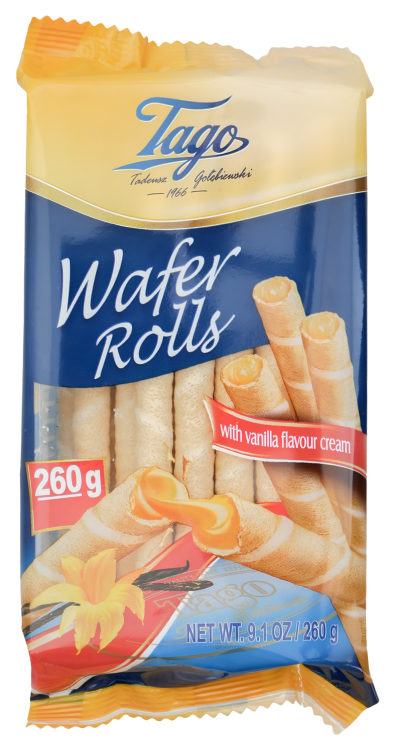 Vaffelrull m/Vaniljekrem 260g Tago