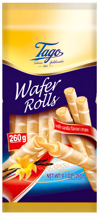 Vaffelrull m/Vaniljekrem 260g Tago
