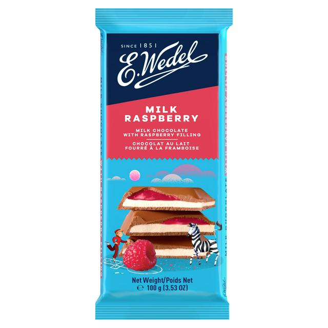 E. Wedel Milk Chocolate with Raspberry Filling 100g