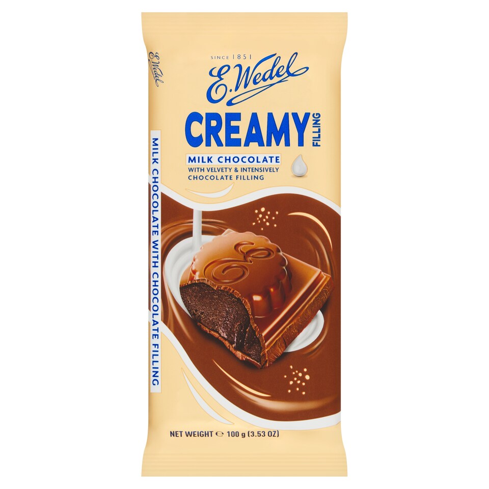 E. Wedel Milk Chocolate with Chocolate Filling 100g