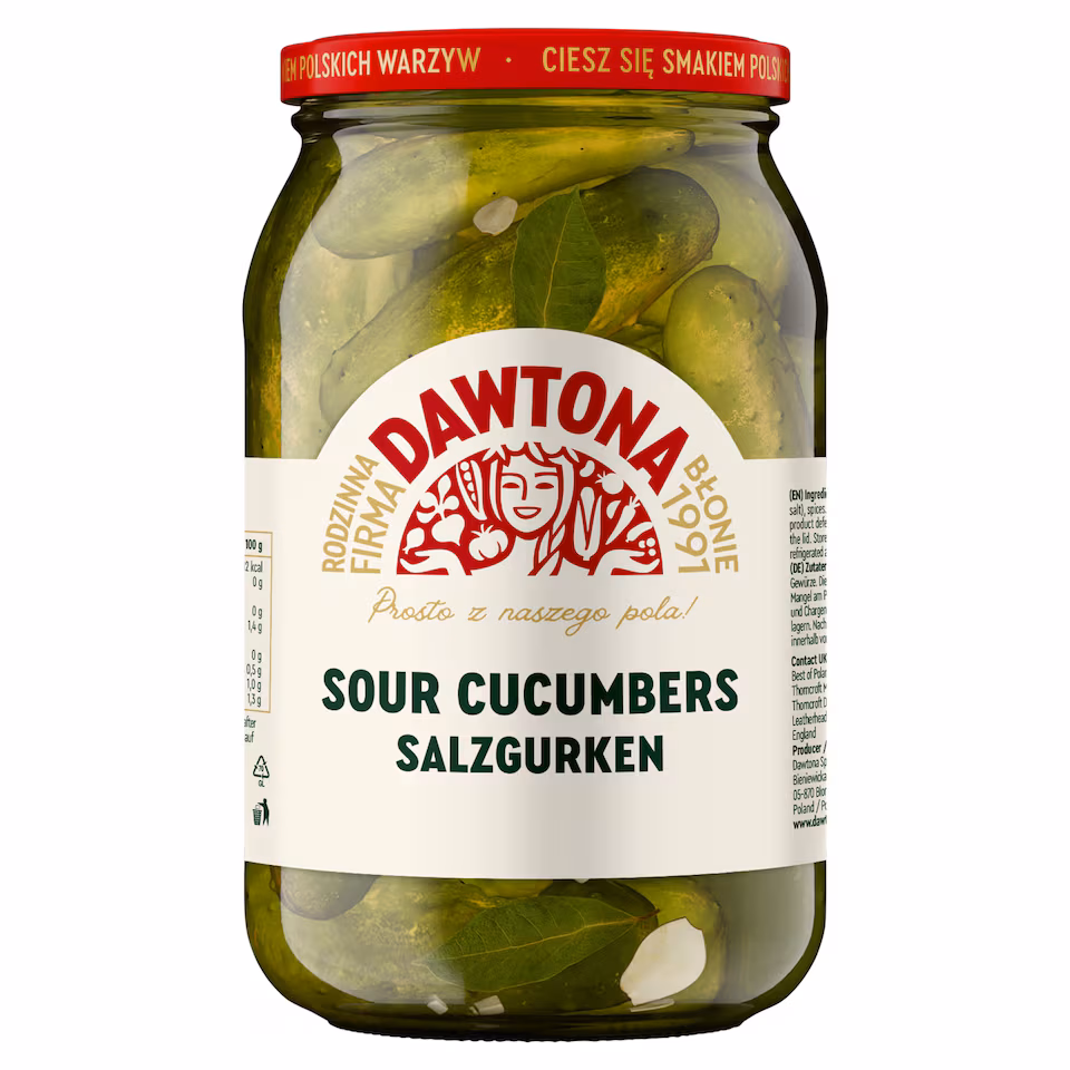 Dawtona Ogorki Kwaszone 900G